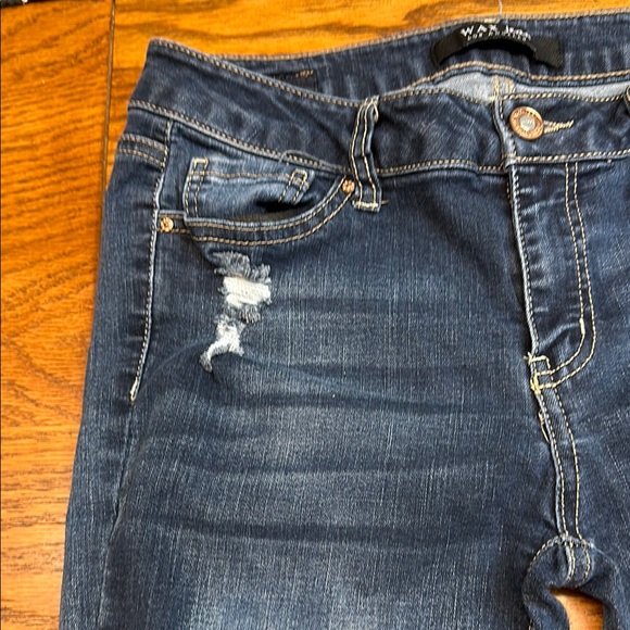 Dark Wash Women's Skinny Wax Jeans - Picture 8 of 9